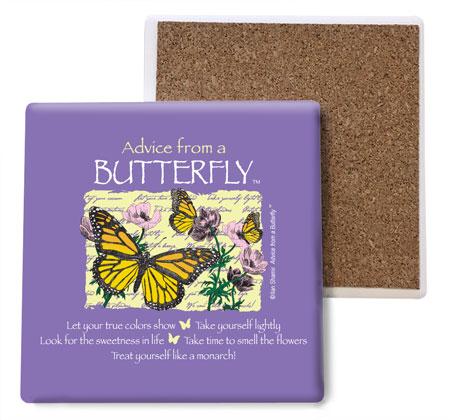 Advice from a Butterfly Coaster Set
