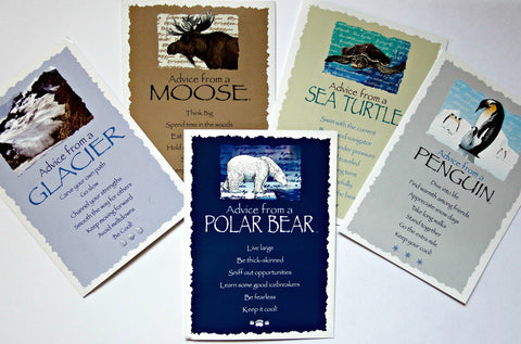 Advice from Nature Greeting Card Set (Blank 5 pack)