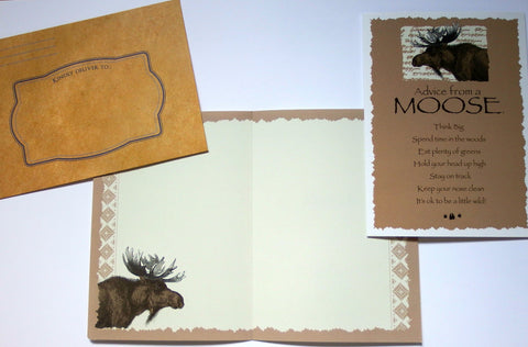 Advice from a Moose Greeting Card - Blank