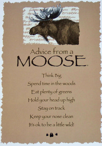 Advice from a Moose Greeting Card - Blank
