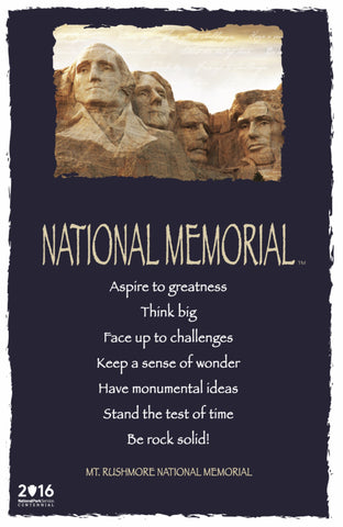 Advice from a National Memorial- Mt. Rushmore- Frameable Art Postcard
