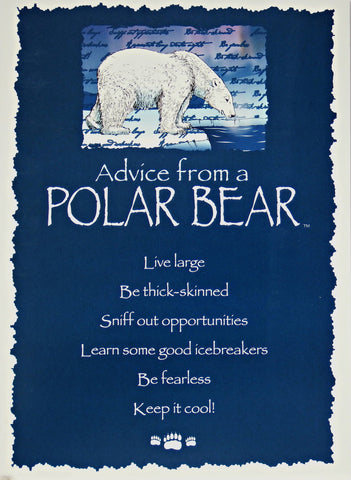 Advice from a Polar Bear Greeting Card - Blank