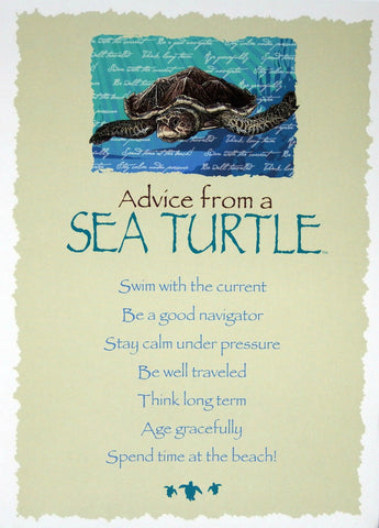 Advice from a Sea Turtle Greeting Card - Blank