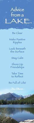 Advice from a Lake - Rocky Mountain National Park - Laminated Bookmark