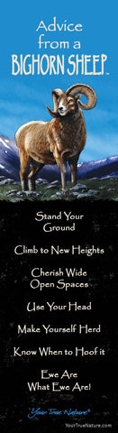 Advice from a Bighorn Sheep Laminated Bookmark