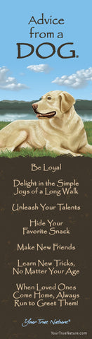Advice from a Dog Laminated Bookmark