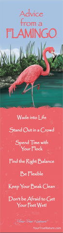 Advice from a Flamingo Laminated Bookmark