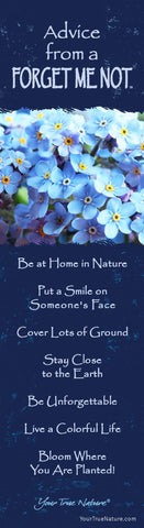 Advice from a Forget Me Not Laminated Bookmark