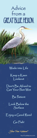 Advice from a Great Blue Heron Laminated Bookmark