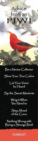 Advice from an I'iwi- Hawai'i- Laminated Bookmark
