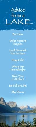 Advice from a Lake - Glacier National Park - Laminated Bookmark