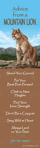 Advice from a Mountain Lion Laminated Bookmark