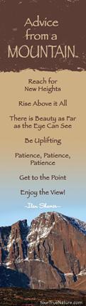 Advice from a Mountain - Rocky Mountain National Park - Laminated Bookmark