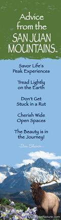 Advice from the San Juan Mountains - Laminated Bookmark