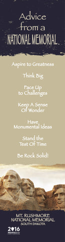 Advice from a National Memorial- Mt. Rushmore - Laminated Bookmark