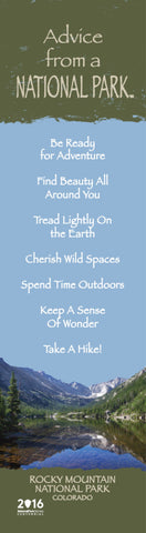 Advice from a National Park- Rocky Mountain National Park- Laminated Bookmark