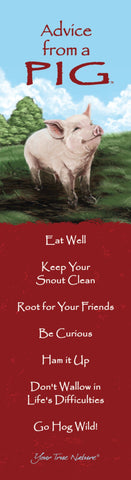 Advice from a Pig Laminated Bookmark