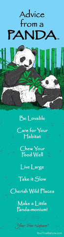 Advice from a Panda- Wild Series- Laminated Bookmark