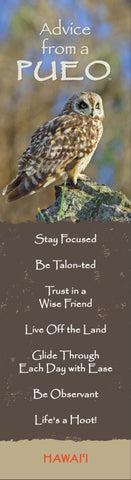 Advice from a Pueo- Hawai'i- Laminated Bookmark