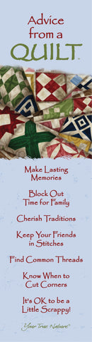 Advice from a Quilt Laminated Bookmark
