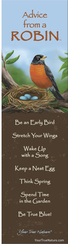 Advice from a Robin Laminated Bookmark