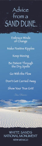 Advice from a Sand Dune - White Sands - Laminated Bookmark