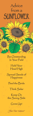 Advice from a Sunflower Laminated Bookmark