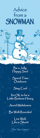 Advice from a Snowman Laminated Bookmark
