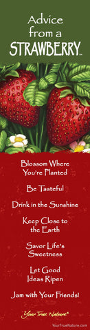 Advice from a Strawberry Laminated Bookmark