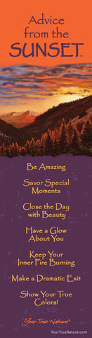 Advice from the Sunset Laminated Bookmark