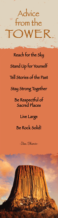Advice from the Tower - Devils Tower - Laminated Bookmark