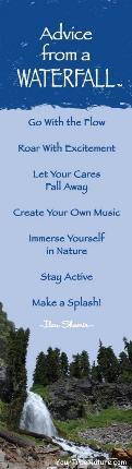 Advice from a Waterfall - Crater Lake National Park - Laminated Bookmark