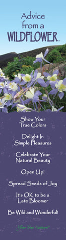 Advice from a Wildflower - Columbine Laminated Bookmark