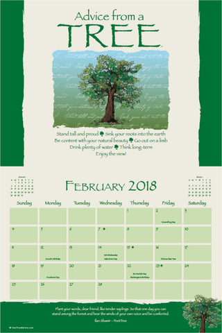 Advice from Nature - 2018 16-Month Wall Calendar