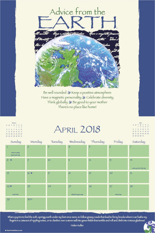 Advice from Nature - 2018 16-Month Wall Calendar