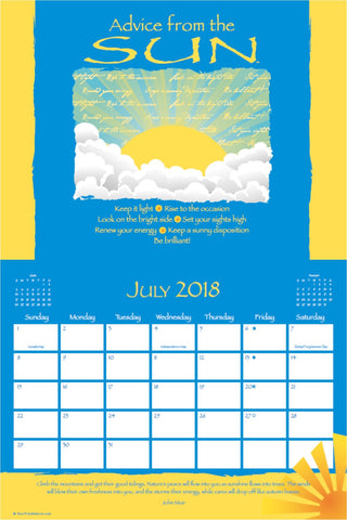 Advice from Nature - 2018 16-Month Wall Calendar