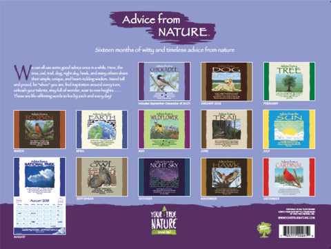Advice from Nature - 2018 16-Month Wall Calendar