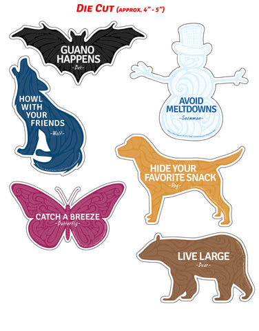 .Best Advice Set  You Choose - 6 Assorted Stickers Set