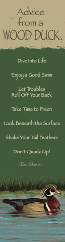 Advice from a Wood Duck Laminated Bookmark