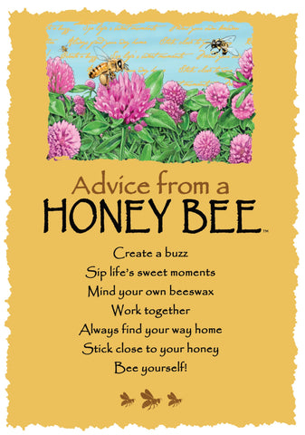 Advice from a Honey Bee Greeting Card - Blank