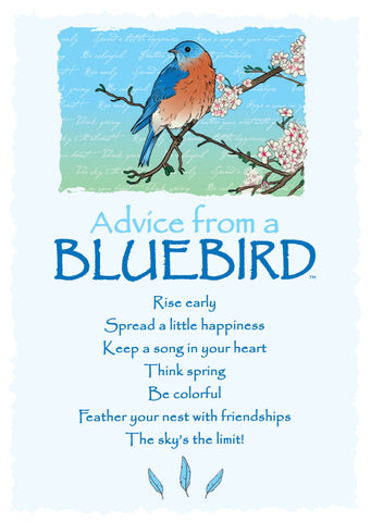 Advice from a Bluebird Greeting Card - Blank