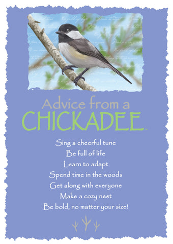 Advice from a Chickadee Greeting Card - Blank