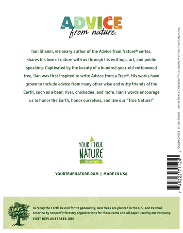 Advice from a Chickadee Greeting Card - Blank