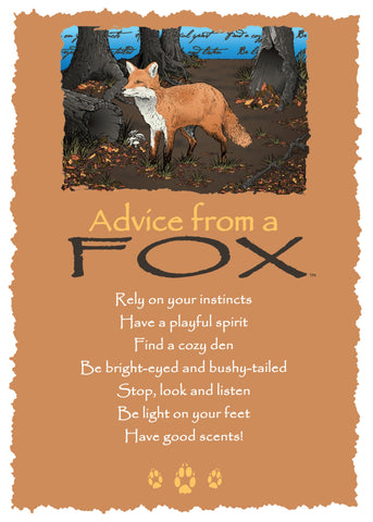 Advice from a Fox Greeting Card - Blank
