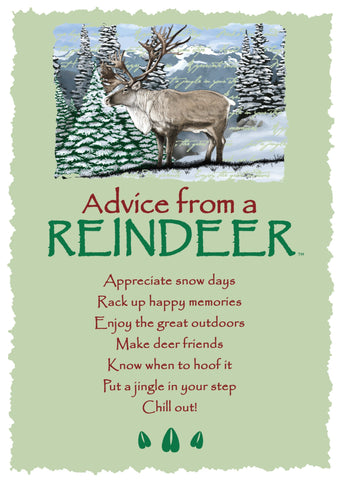 Advice from a Reindeer Greeting Card - Blank