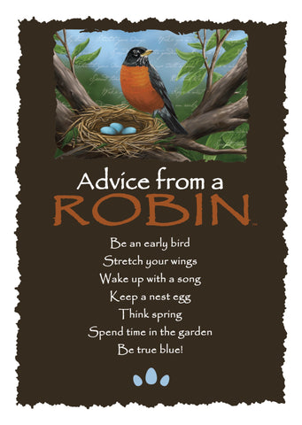 Advice from a Robin Greeting Card - Blank