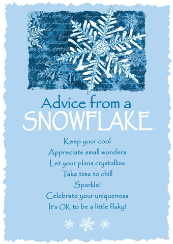 Advice from a Snowflake Greeting Card - Blank