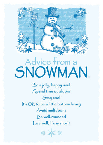 Advice from a Snowman Greeting Card - Blank
