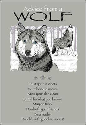 Advice from a Wolf Greeting Card - Blank