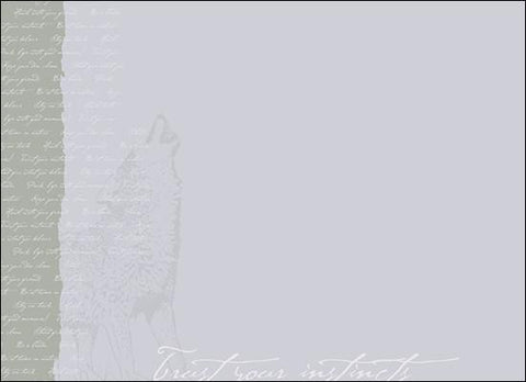 Advice from a Wolf Greeting Card - Blank